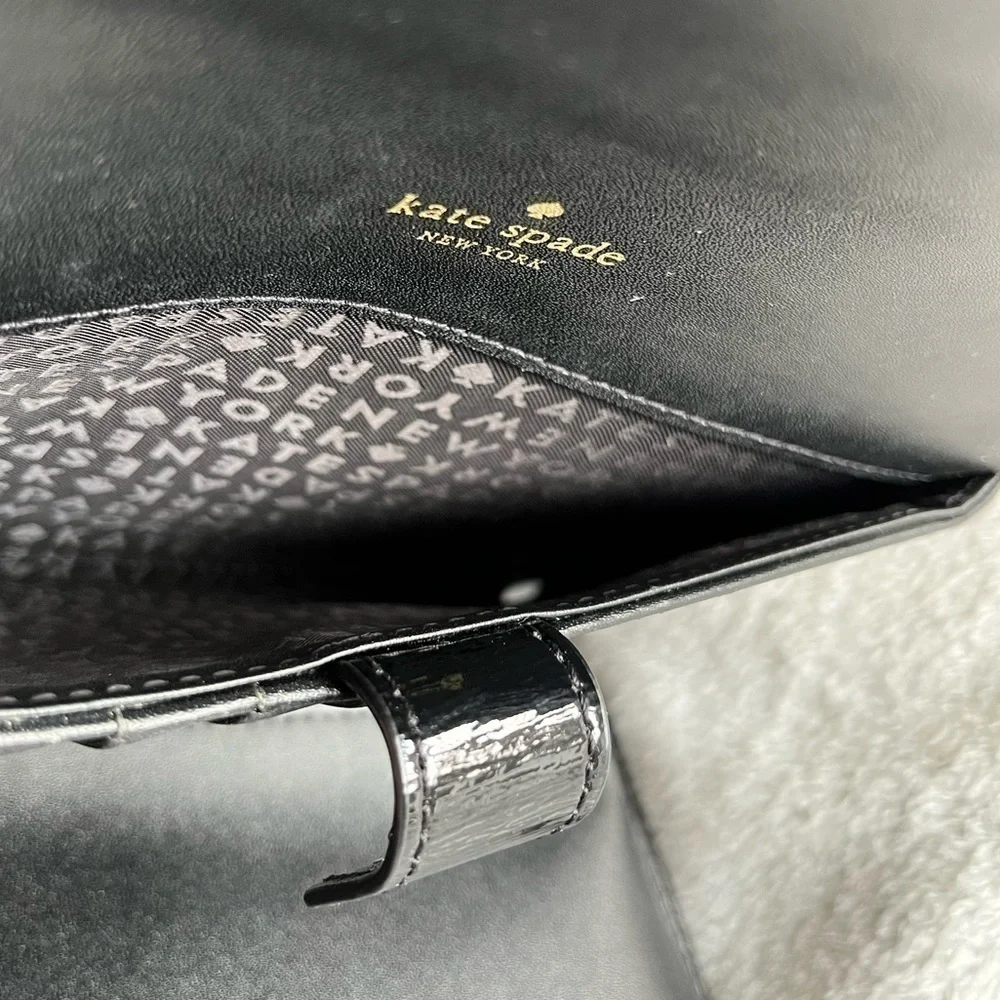 Kate Spade New York Black Patent Leather Crossbody Bag